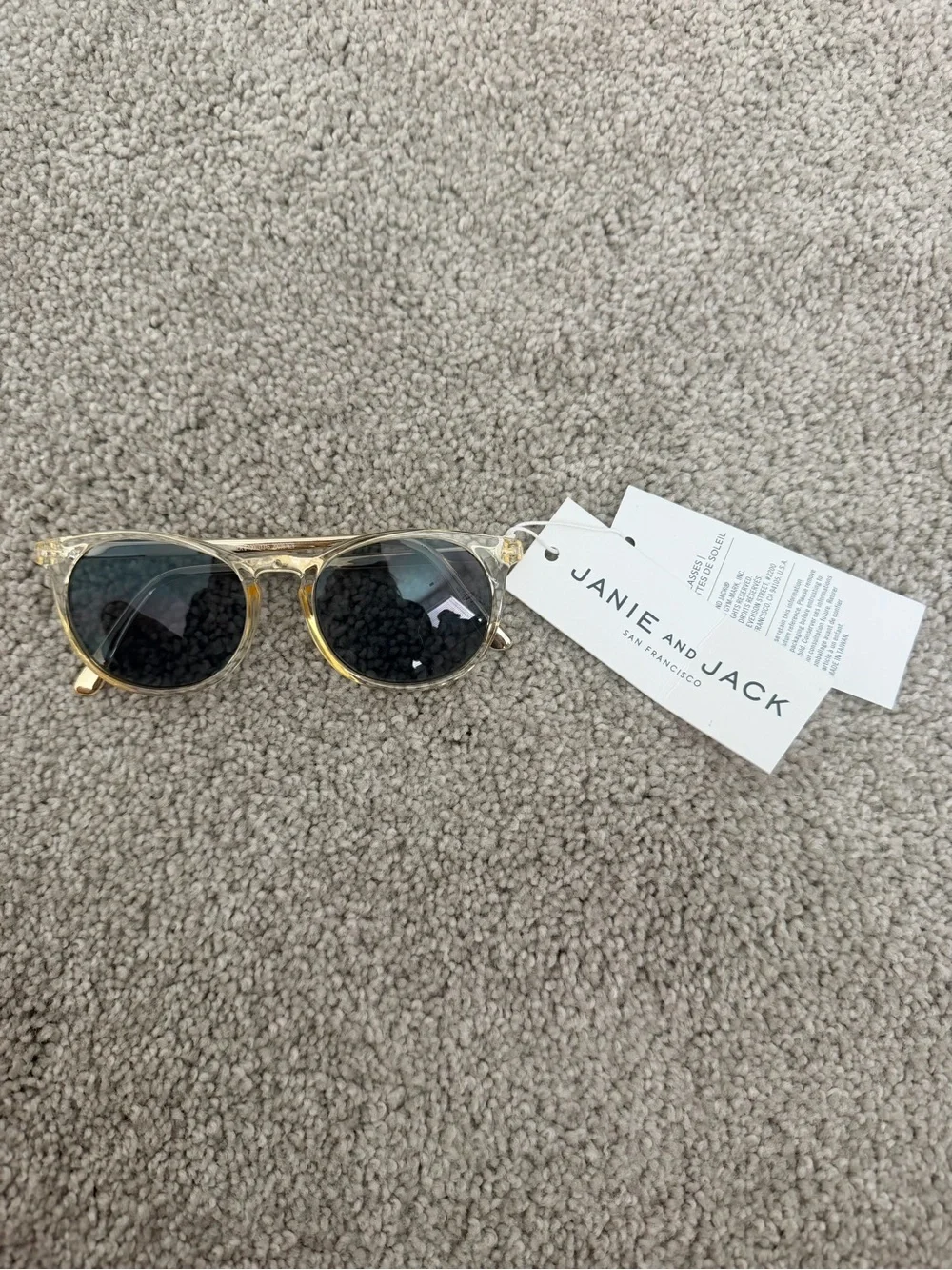 Janie and Jack Gold Frame Sunglasses with Dark Lenses 2-4 yrs